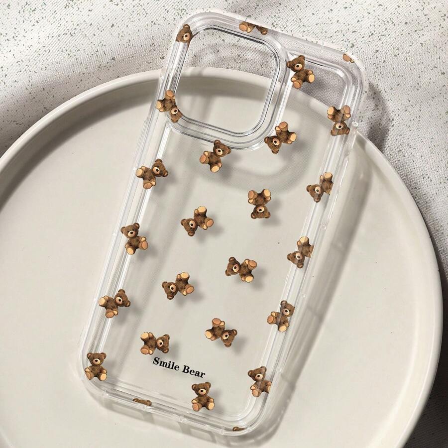 Apple Iphone 15 Pro Max - Flower Bear Print Phone Case for