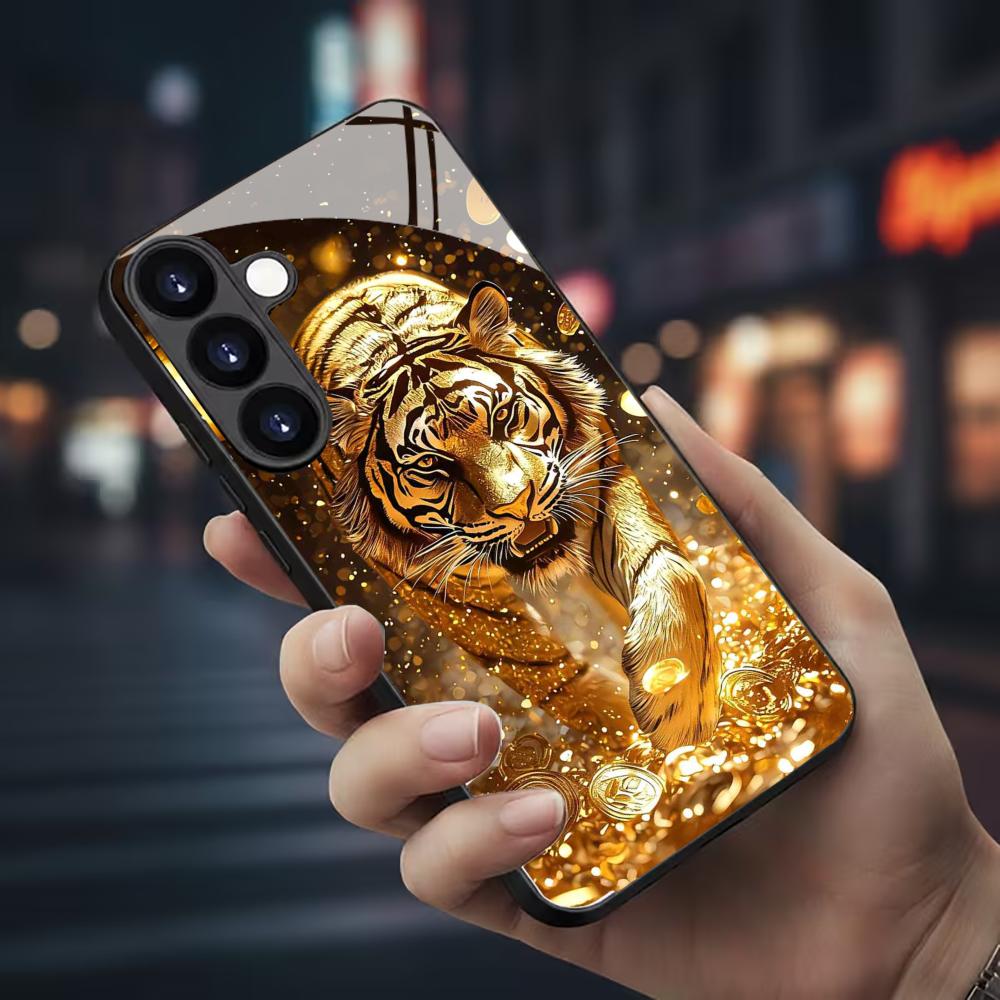 Tiger pattern glass Phone Case - Samsung Galaxy S25 recension och pris